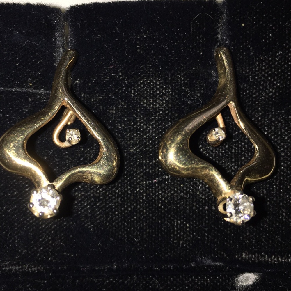 One of a kind diamond earrings